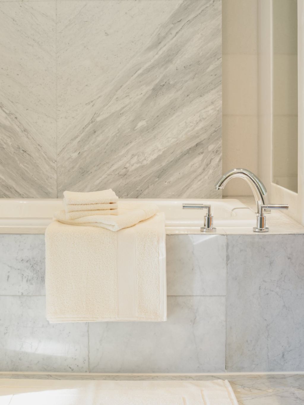 White cotton towels